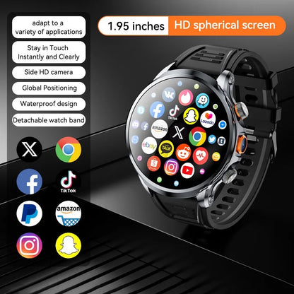 Hot 2025 New Arrival 4G 5G Smart Watch H18 WiFi GPS HD Camera Video Call NFC 8+128GB 900MAH Battery Android Sport Smart Watch