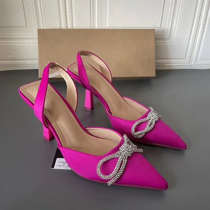 Y New Fashion Big Size Women Ladies Shoes Pointed Toe Ankle Strap PU Party Wedding High Heels Shoes Heeled Sandals