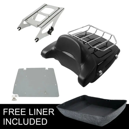 Motorcycle Trunk Luggage Rack Top Rail For Harley Touring Road King Street Glide Special Road Glide FLTRX 2014-2025 2018 19