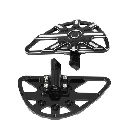 Motorcycle Driver Floorboard Male Mount Rear/ Front Foot Rest Pegs Pedal Black/Chrome For Harley Softail Touring Dyna Road Glide
