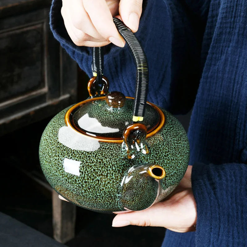 Ceramic Pot Large Capacity Teapot 700ml Starry Glaze Pot for Tea Pots Puer Yixing Kettle Clay Tea Ceremony Set Gaiwan Samovar