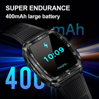 SENBONO KT83 Outdoor Sports Square Smart watch Answer Call Big Battery Fitness Tracker Waterproof Smartwatch Men for IOS Android
