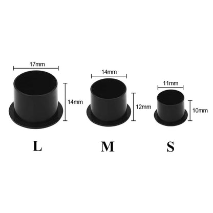 100/1000pcs Tattoo Ink Cups Caps Ink Holder 11mm 14mm 17mm Permanent Makeup Black Pigment Ink Caps Tattoo Accessories