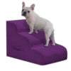 Mesa Lemon Dog Steps 3-Step Pet Ramp Stairs for Small Dogs & Cats Non-Slip Removable Easy Clean Cover