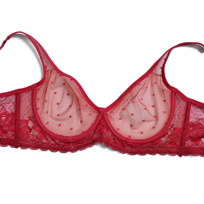 YBCG New Ultra Thin Women Bra Sexy See Through Lace Bras Mesh Perspective Wire Transparent A B C D DD E DDD F 70 75 80 85 90 95