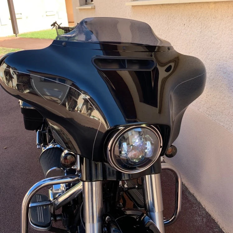 Black/Light blue/Clear4.5'' 7"10.5'' Windshield Fairing Windscreen Cover For Harley Electra Street Glide Touring 2014-2019