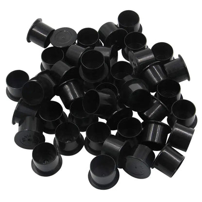 100/1000pcs Tattoo Ink Cups Caps Ink Holder 11mm 14mm 17mm Permanent Makeup Black Pigment Ink Caps Tattoo Accessories