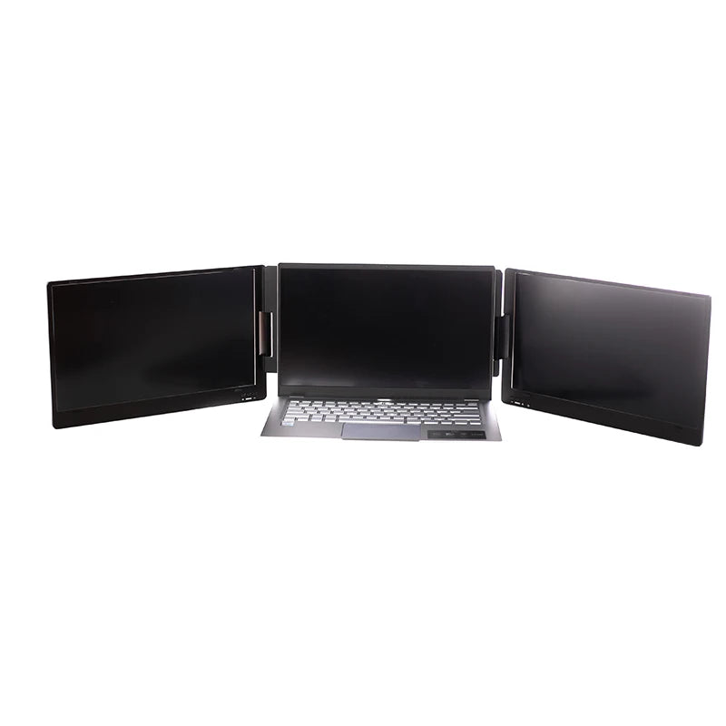 Portable 14 Inch Triple Monitor IPS 1920*1080p Laptop Screen Extender with TFT Panel New Portable Triple Monitor for Laptop