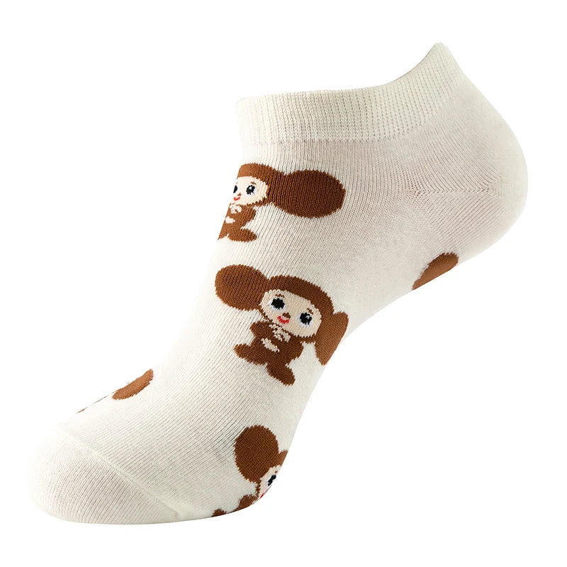 4pairs Funny animal Combed Cotton Fashion Hip Hop Man woman Oil Painting Socks Harajuku Skateboard outer space Happy love Socks