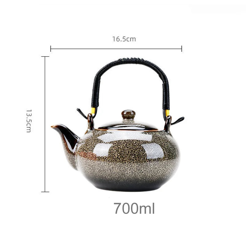 Ceramic Pot Large Capacity Teapot 700ml Starry Glaze Pot for Tea Pots Puer Yixing Kettle Clay Tea Ceremony Set Gaiwan Samovar