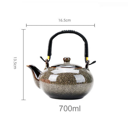 Ceramic Pot Large Capacity Teapot 700ml Starry Glaze Pot for Tea Pots Puer Yixing Kettle Clay Tea Ceremony Set Gaiwan Samovar