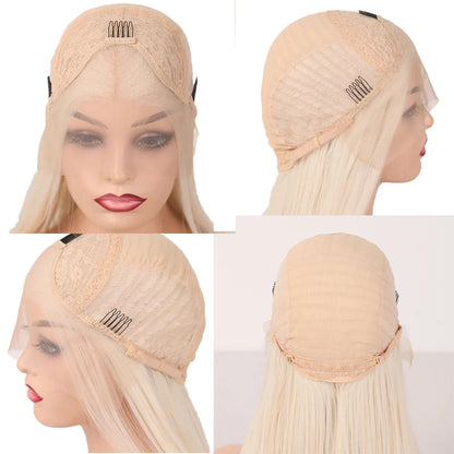 Charisma Synthetic Lace Front Wig Blonde Wigs For Women Long Wavy Style Natural Hairline Lace Front Wigs Heat Resistant Wig