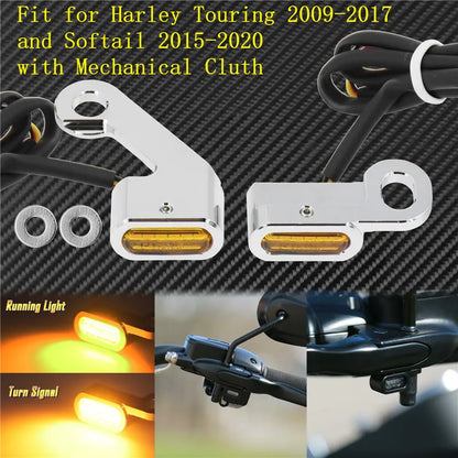 Motorcycle LED E Mark Turn Signal Light Indicator Mini Running Lamp For Harley Softail Touring Sportster XL 883 1200 FLHX Fatboy