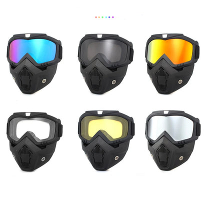 Protective Motorcycle Face Mask Removable Full Face Tactical Motorcycle Helmet Goggles Riding Motocross Glasses Moto Accessories