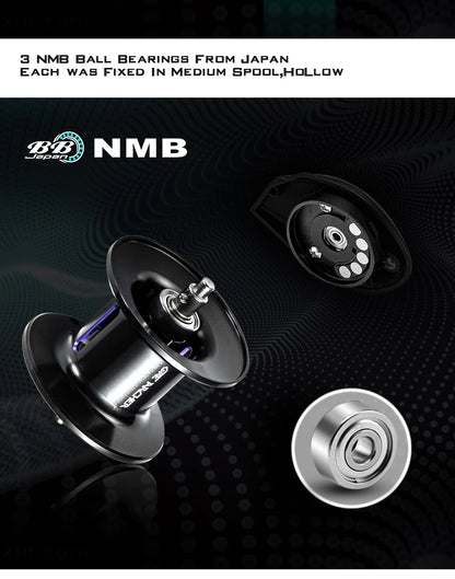 Soloking GKA200 Pro Baitcasting Reel Fishing Reels 9KG Drag Power 6+1 BB Drag Clicker Sound Baitcaster Reel 베이트 릴