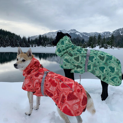 Winter Pet Dog Clothes for Large Dogs Warm Waterproof Dog Clothing Coat Thicker Cotton Padded Dog Jacket Pitbull French Bulldog