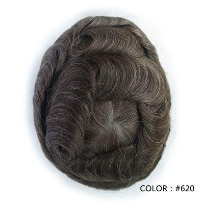 Full Swiss Lace base Blonde Hair toupee for Men indian remy hair Bleached Knots  Natural Hairline hair System for Man