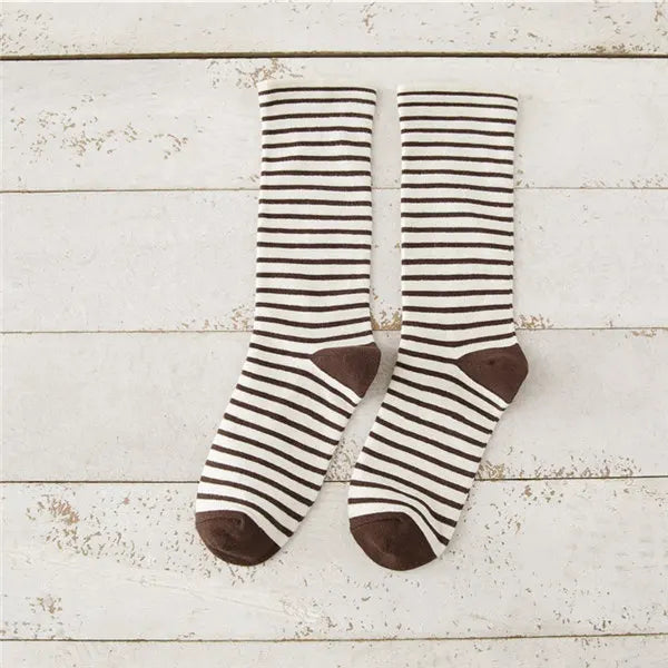 Women Socks New Autumn Winter Fashion Harajuku Colorful Striped Socks Cotton Thick Warm Long Funny Crew Sock Korean Style Meias