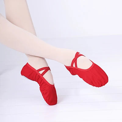 Girls Ballet Shoes for Woman Ballerina Shoes Ballet Flats Women Canvas Soft Sole Dance Slippers Children Practise Dance Shoes