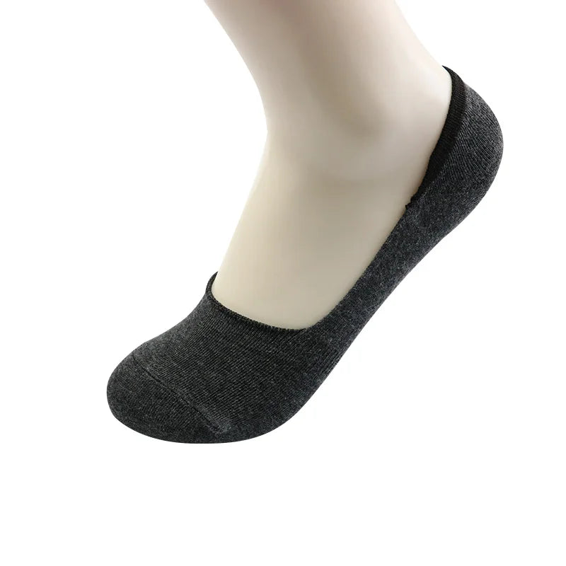 6 Pairs/Lot Men's Bamboo Breathable Invisible Socks Low Cut Casual Cotton Boat Non-Slip No Show High Quality Sock