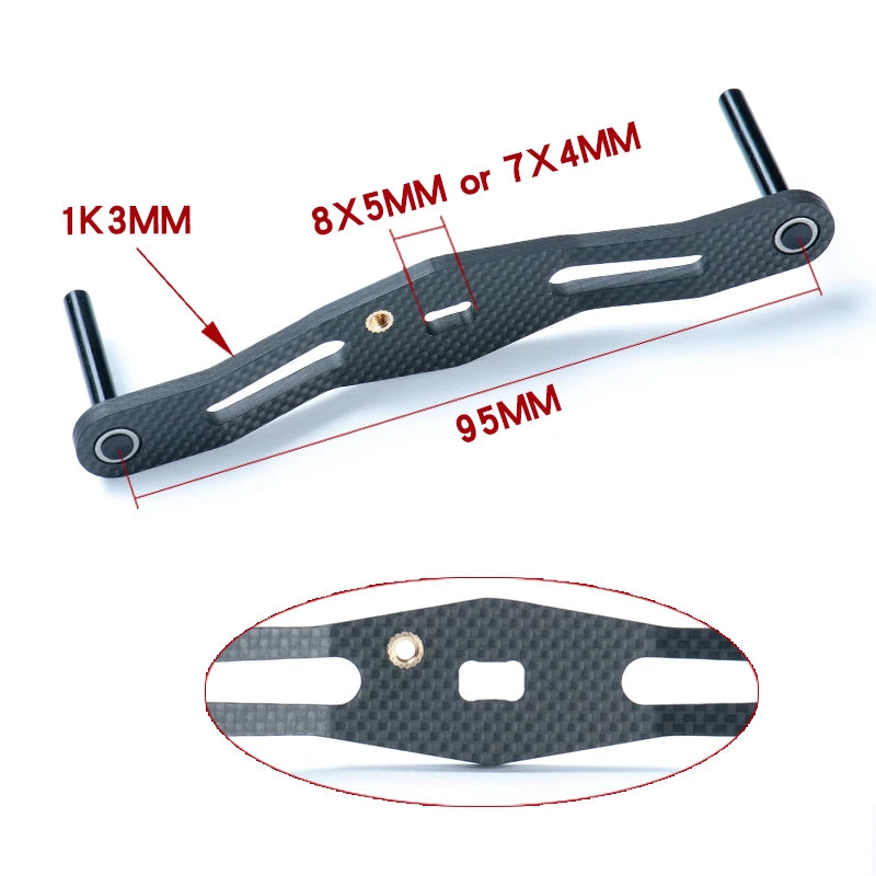 ARTSEA New 1 K Carbon Fiber Fishing Reel Handle EVA Knob for Baitcasting Reel DIY Fish Accessories Lure Tool