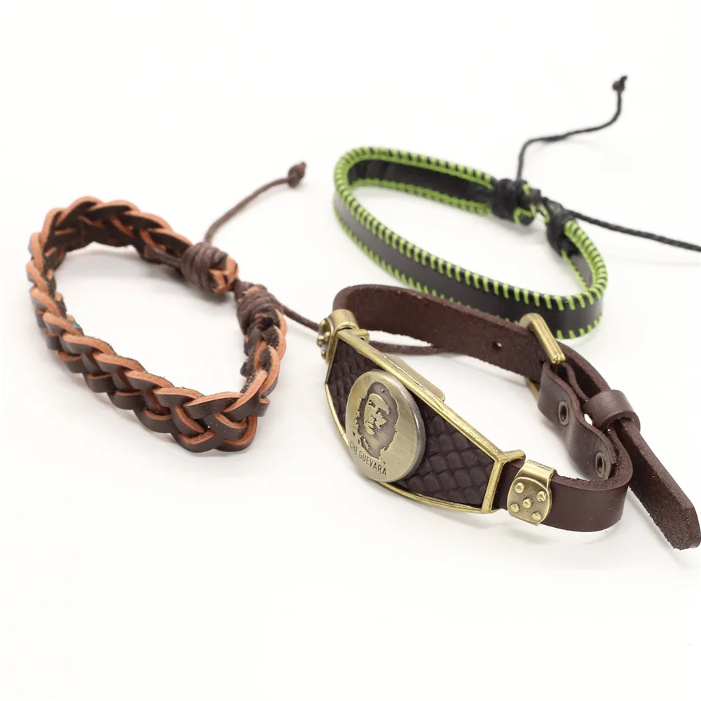 Alloy Scorpion Charm Braided Leopard Genuine Men Leather Bracelets For Women Wrap Wristbands Bangles Homme Wholesale Jewel