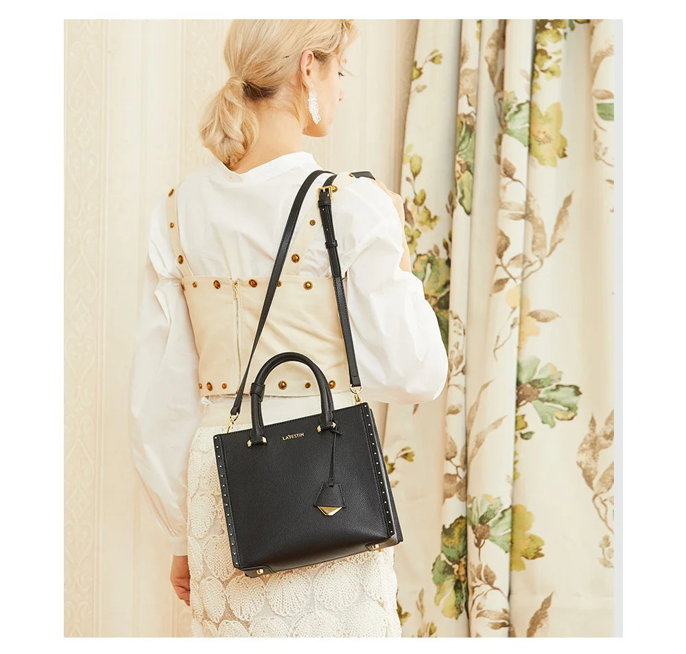 LA FESTIN New Women Leather Tote Bags Luxury Multifunctional Versatile Ladies Fashion Shoulder Crossbody Designer Handbag