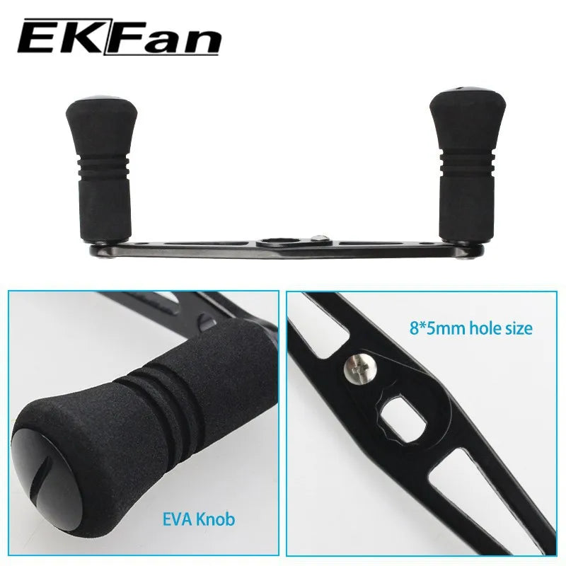EKFan 110MM Aluminum Alloy Fishing Reel Handle + EVA Knob for 8*5mm Hole DAI Fishing Reel DIY Tool