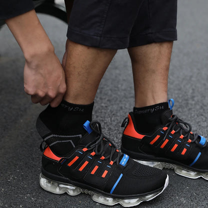5 Pairs/Lot Mens Running Socks Casual Outdoor Sports Cotton Orange Red Stripes Compression Black 15 Styles Travel Hot Sale 2024