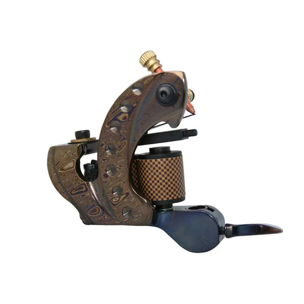 Damascus Tattoo machine  tattoo machine gun handmade machine liner shader 10 wraps tattoo