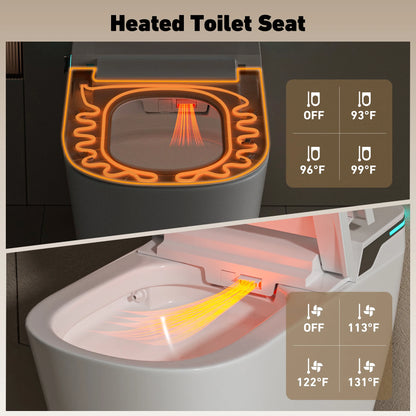 US Lock Stock Smart Toilets Bowl Electric Bidet Water Closet Intelligent Toilet Auto Seat Heating Modern Commode Smart Toilet