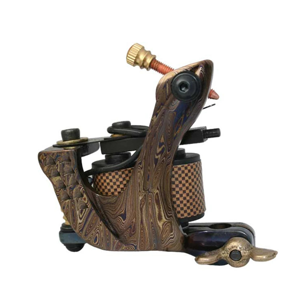 Damascus Tattoo machine  tattoo machine gun handmade machine liner shader 10 wraps tattoo