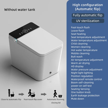 Tankless Auto Opening Smart Toilet Seat Black Intelligent Wc Toilets