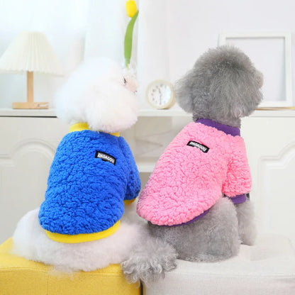 Winter Pet Dog Sweater Polar Fleece Warm Dog Clothes for Small Dog Coat Thicker French Bulldog Clothes Chihuahua Dog Accessories