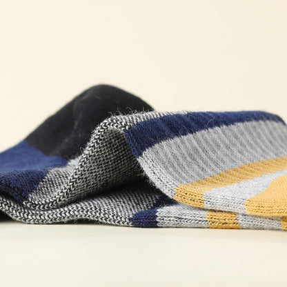 5 Pairs/Lot Running Socks Men Ankle Colorful Stripes Combed Cotton Outdoor Gym Compression Short Male Socks 5 Colors New 2025