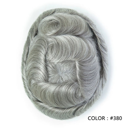 Full Swiss Lace base Blonde Hair toupee for Men indian remy hair Bleached Knots  Natural Hairline hair System for Man