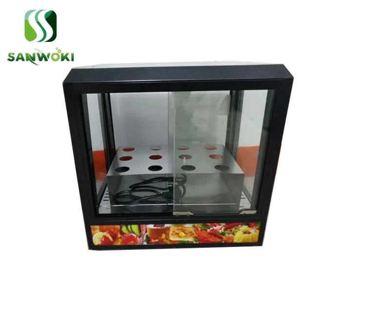 Commercial food insulation cabinet glass display pizza counter display Kono pizza cone display warmer showcase 110v220v