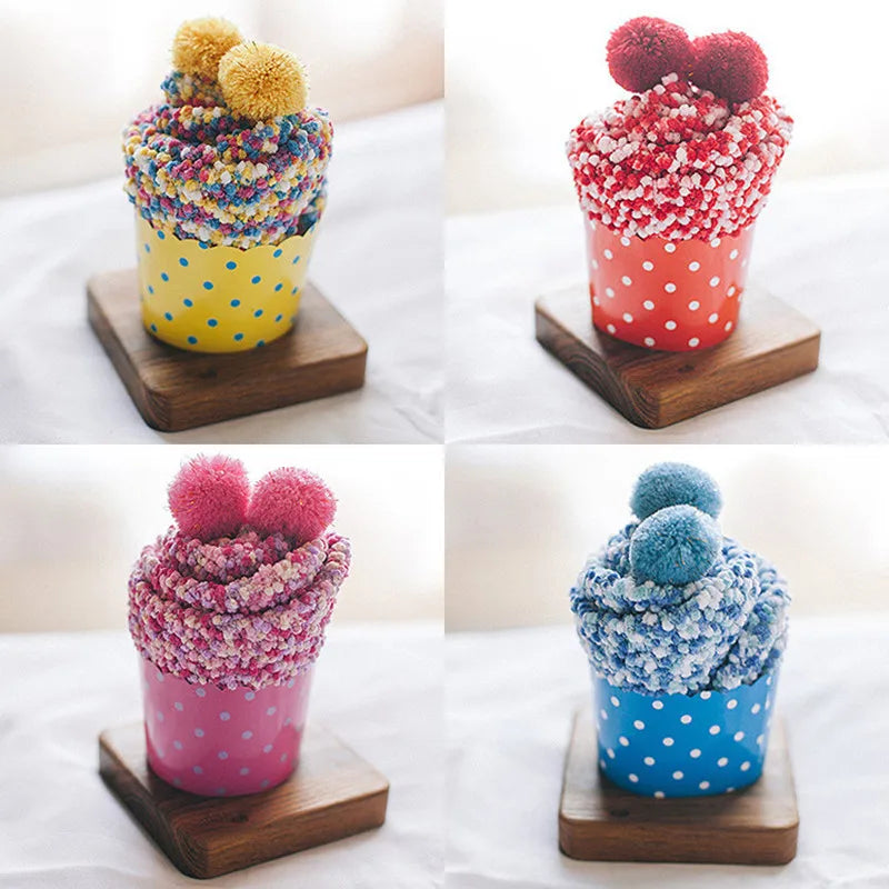1 pair New fashion Harajuku fashion women Cake funny kawaii socks coral velvet cake floor socks chrysanthemum yarn sleep socks