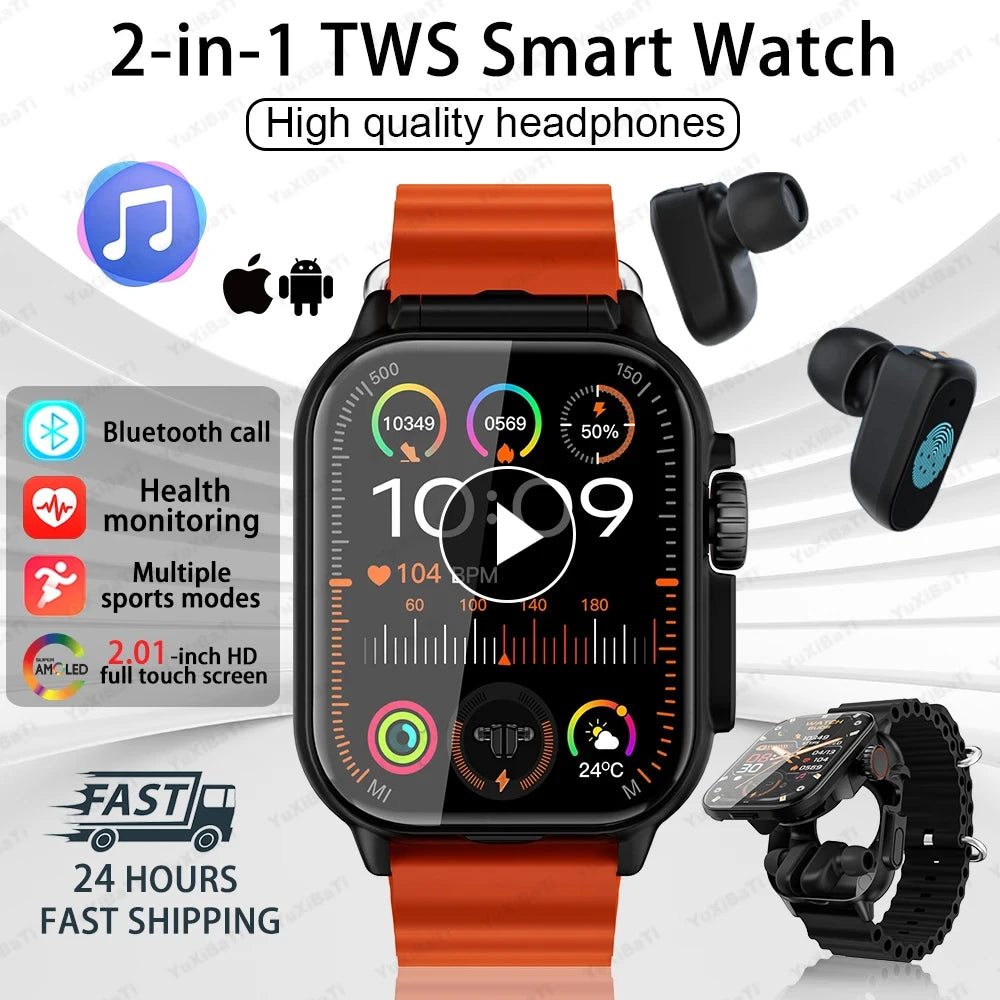 2025 NEW G8 Buds Stylish TWS 2 in 1 True Wireless Earphone Smart Watch BT 5.3 High Stability Connection Long Play Time
