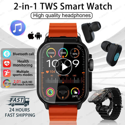 2025 NEW G8 Buds Stylish TWS 2 in 1 True Wireless Earphone Smart Watch BT 5.3 High Stability Connection Long Play Time