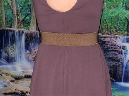 Women’s Elastic Stretch Wide Waist Belts w Wrapped Gold Circle Buckle