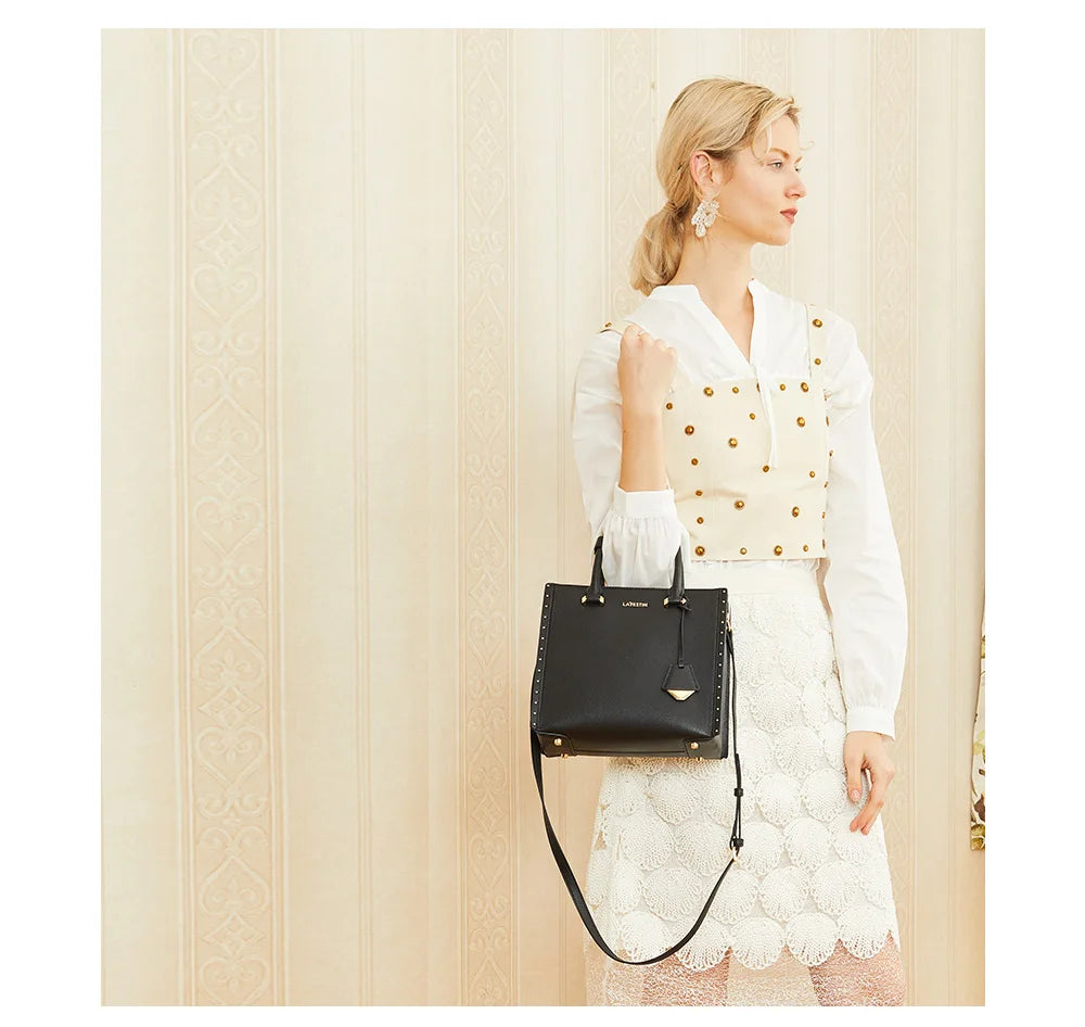 LA FESTIN New Women Leather Tote Bags Luxury Multifunctional Versatile Ladies Fashion Shoulder Crossbody Designer Handbag