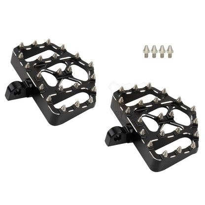 Wide Floorboards MX Foot Pegs Footrest Driver Pedals for Harley Touring Road King Street Glide 86-2023 Softail Fatboy Dyna FLD