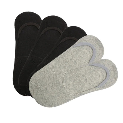 6 Pairs/Lot Men's Bamboo Breathable Invisible Socks Low Cut Casual Cotton Boat Non-Slip No Show High Quality Sock