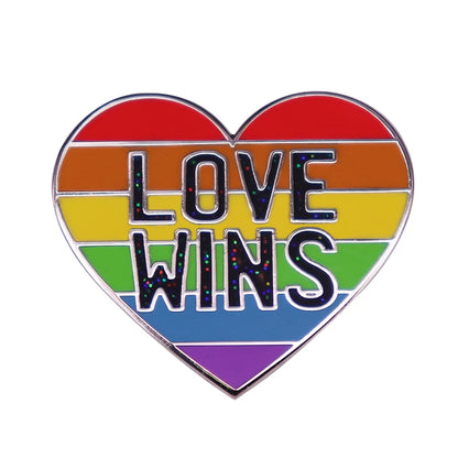 LGBTQ LGBT Gay Pride Rainbow Flag badge HS We're a little bit gay Moon Sounds Gay I'm In Love Wins Proudly Go Purride Cat Pin