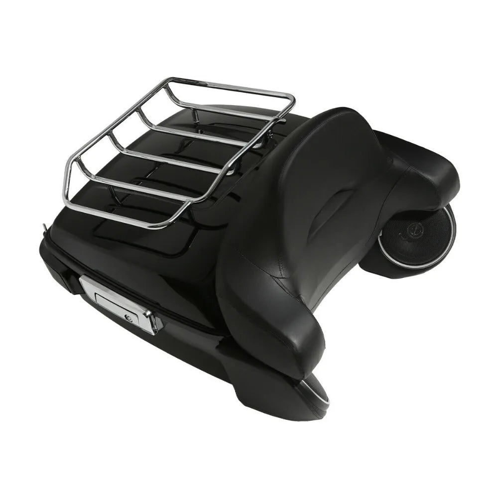 Motorcycle King Trunk Rack Light Speaker Pad For Harley Touring Trunk Road King Glide 2014-2025