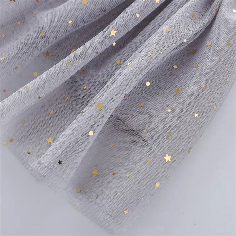 Children's Skirts For Girls Summer Cotton Lace Baby Mini Tutu Skirts Stars Glitter Dance Sequin Birthday Party Skirt for Kids