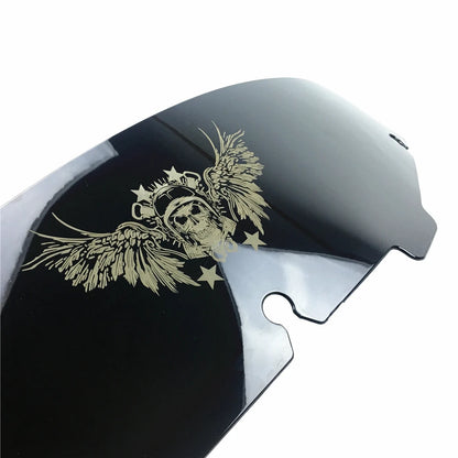 Motorcycle 5''/6''/8" Black Skull Windshield Fairing Windscreen For Harley Electra Street Glide FLHX Touring 1996-2013
