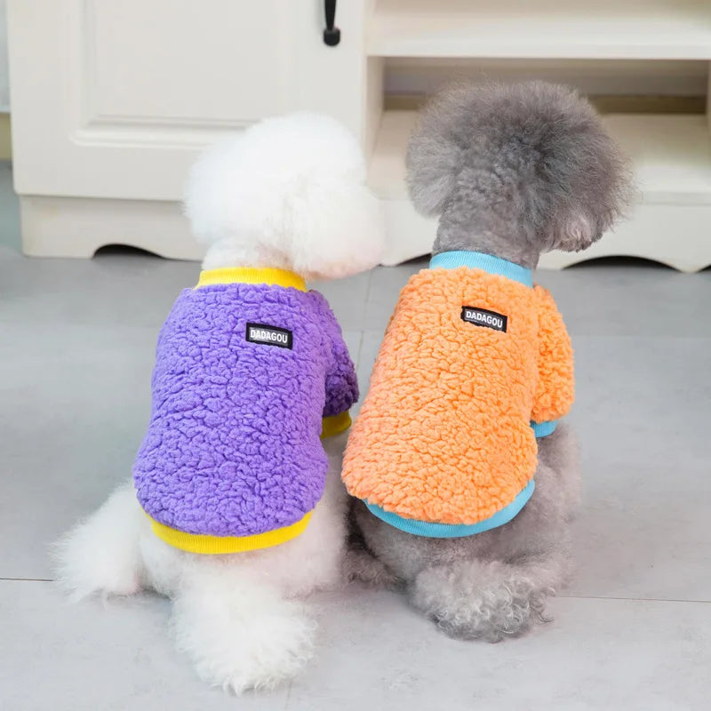 Winter Pet Dog Sweater Polar Fleece Warm Dog Clothes for Small Dog Coat Thicker French Bulldog Clothes Chihuahua Dog Accessories