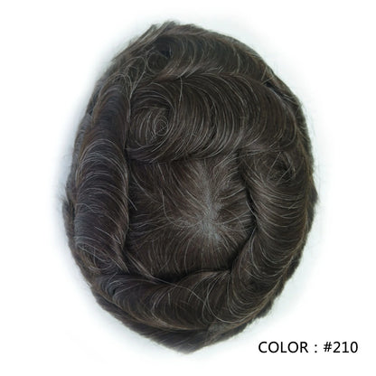 Full Swiss Lace base Blonde Hair toupee for Men indian remy hair Bleached Knots  Natural Hairline hair System for Man